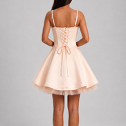 Beige Eclipse Layer Dress