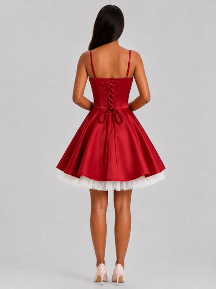 Red Eclipse Layer Dress