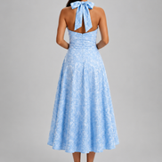Azure Elara Halter Midi Dress