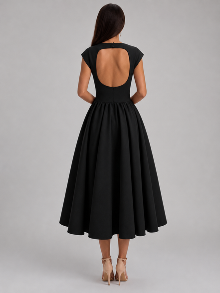 Black Ivory Silhouette Dress