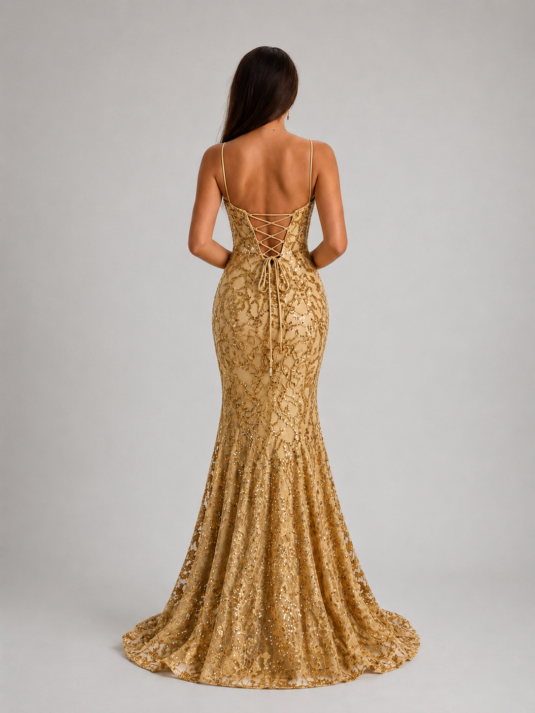 Gold Noir Éclipse Gown