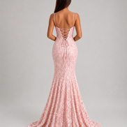Baby Pink Noir Éclipse Gown