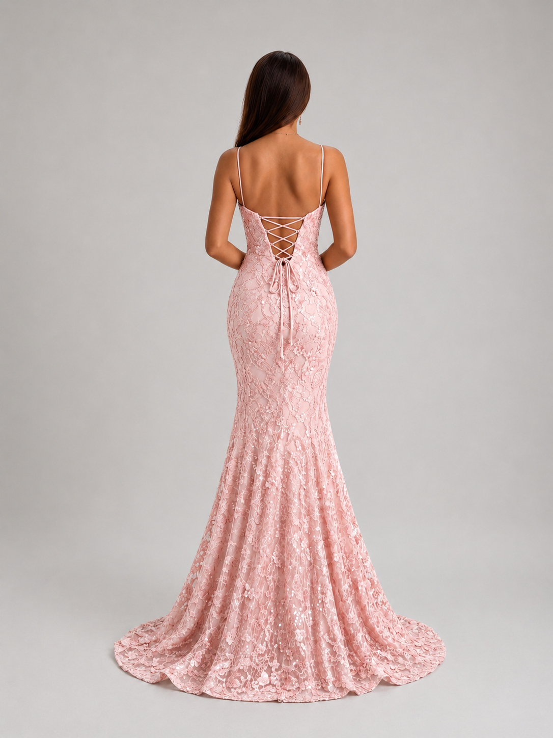 Baby Pink Noir Éclipse Gown