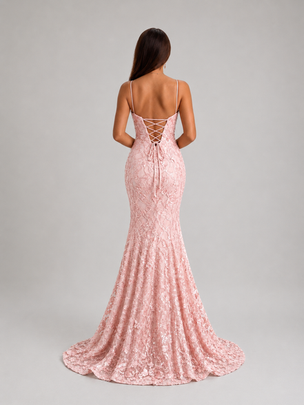 Baby Pink Noir Éclipse Gown
