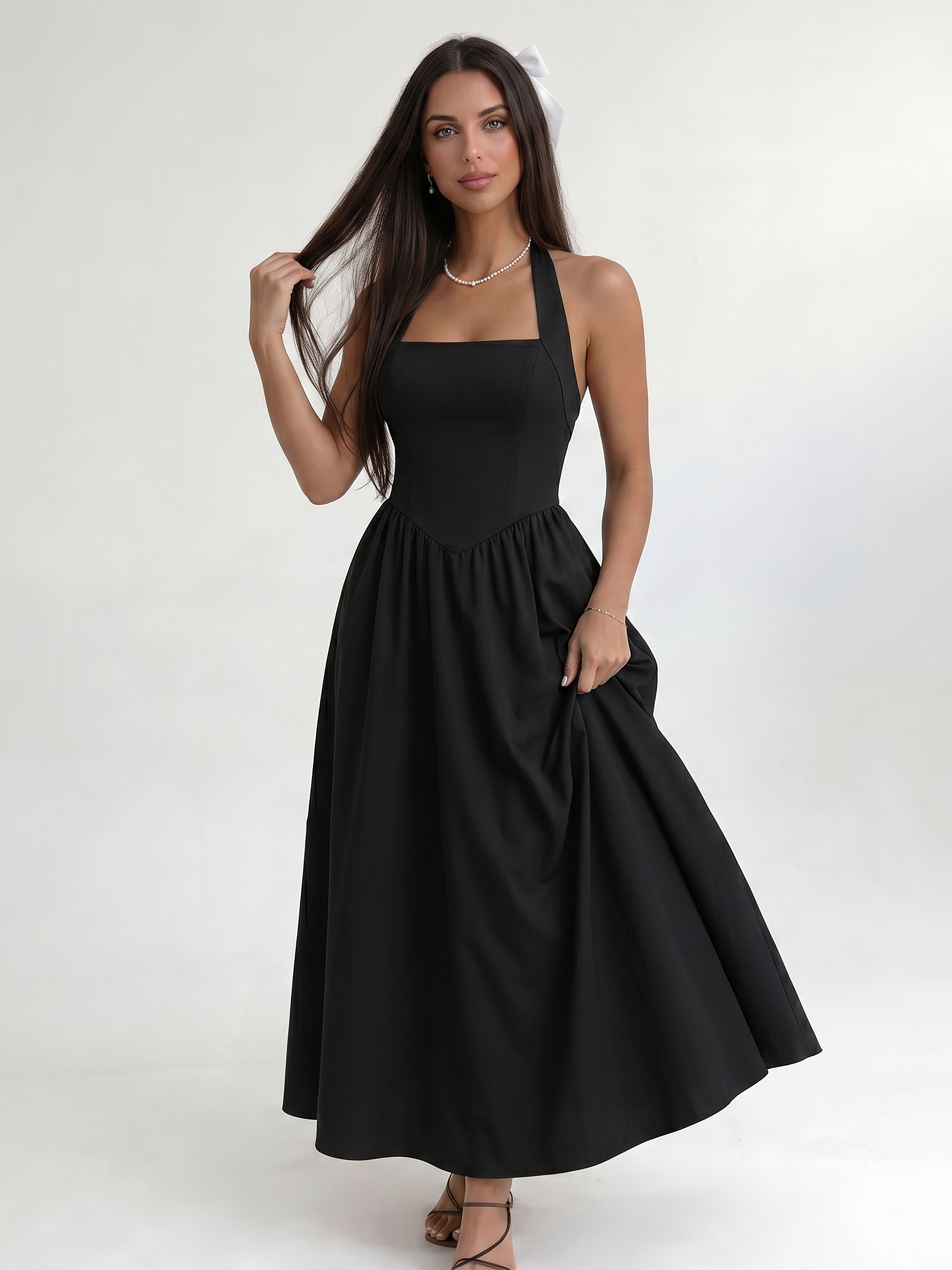 Black Solenne Dress