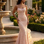 Baby Pink Noir Éclipse Gown