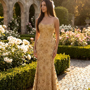 Gold Noir Éclipse Gown