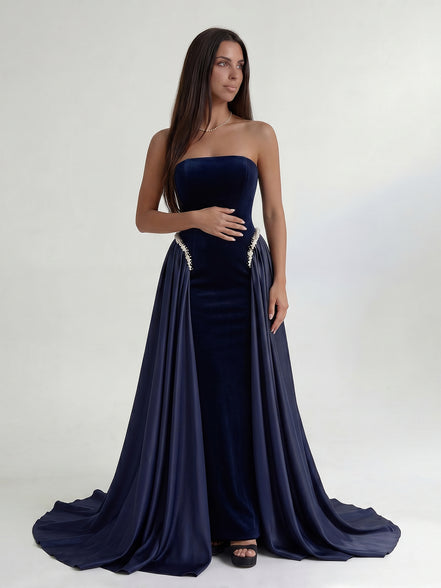 Navy Blue Midnight Grace Gown