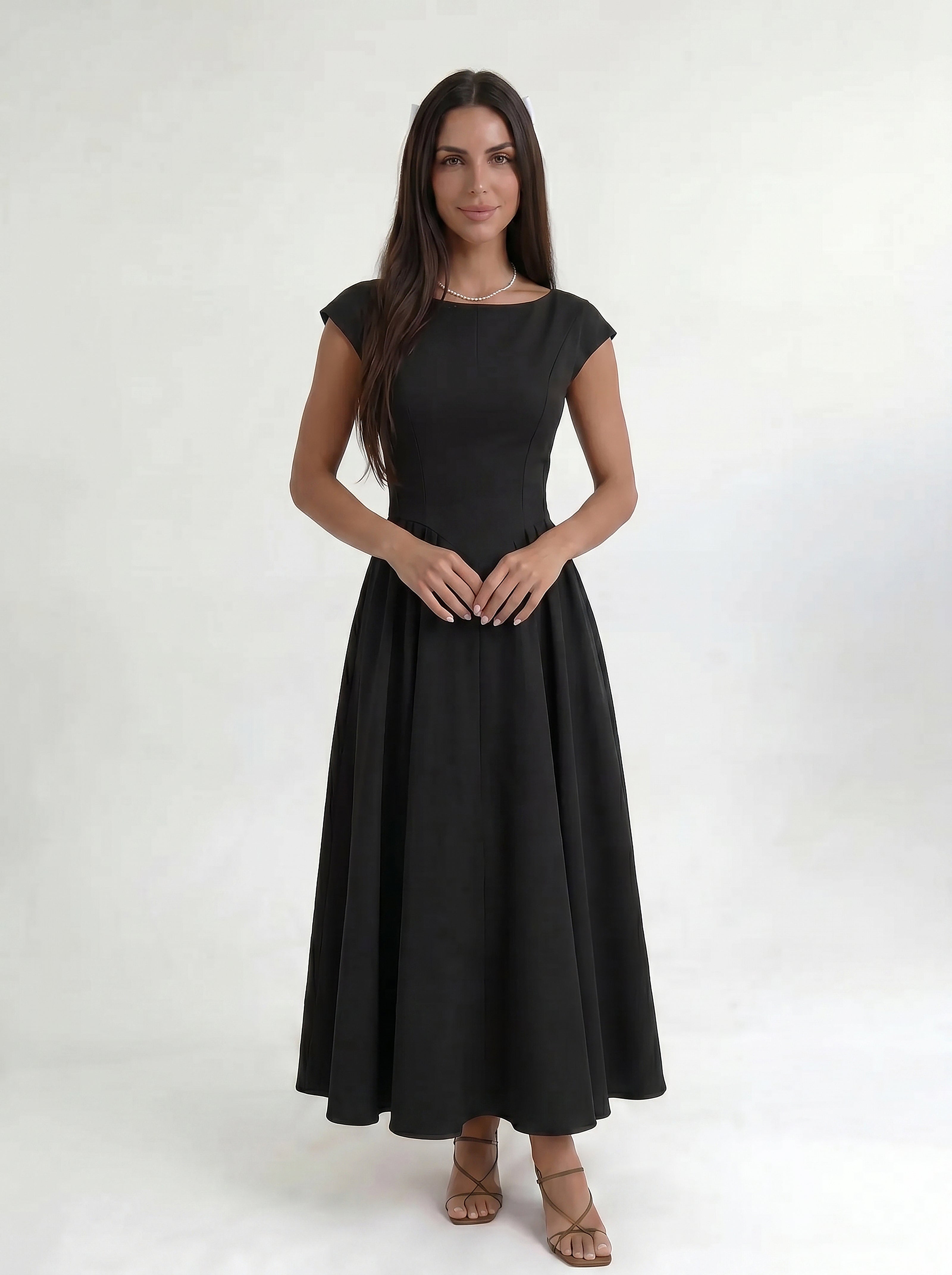 Black Ivory Silhouette Dress
