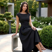 Black Ivory Silhouette Dress
