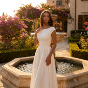 White Ivory Silhouette Dress