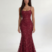 Red Noir Éclipse Gown