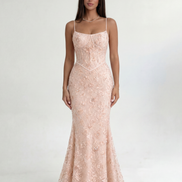 Baby Pink Noir Éclipse Gown