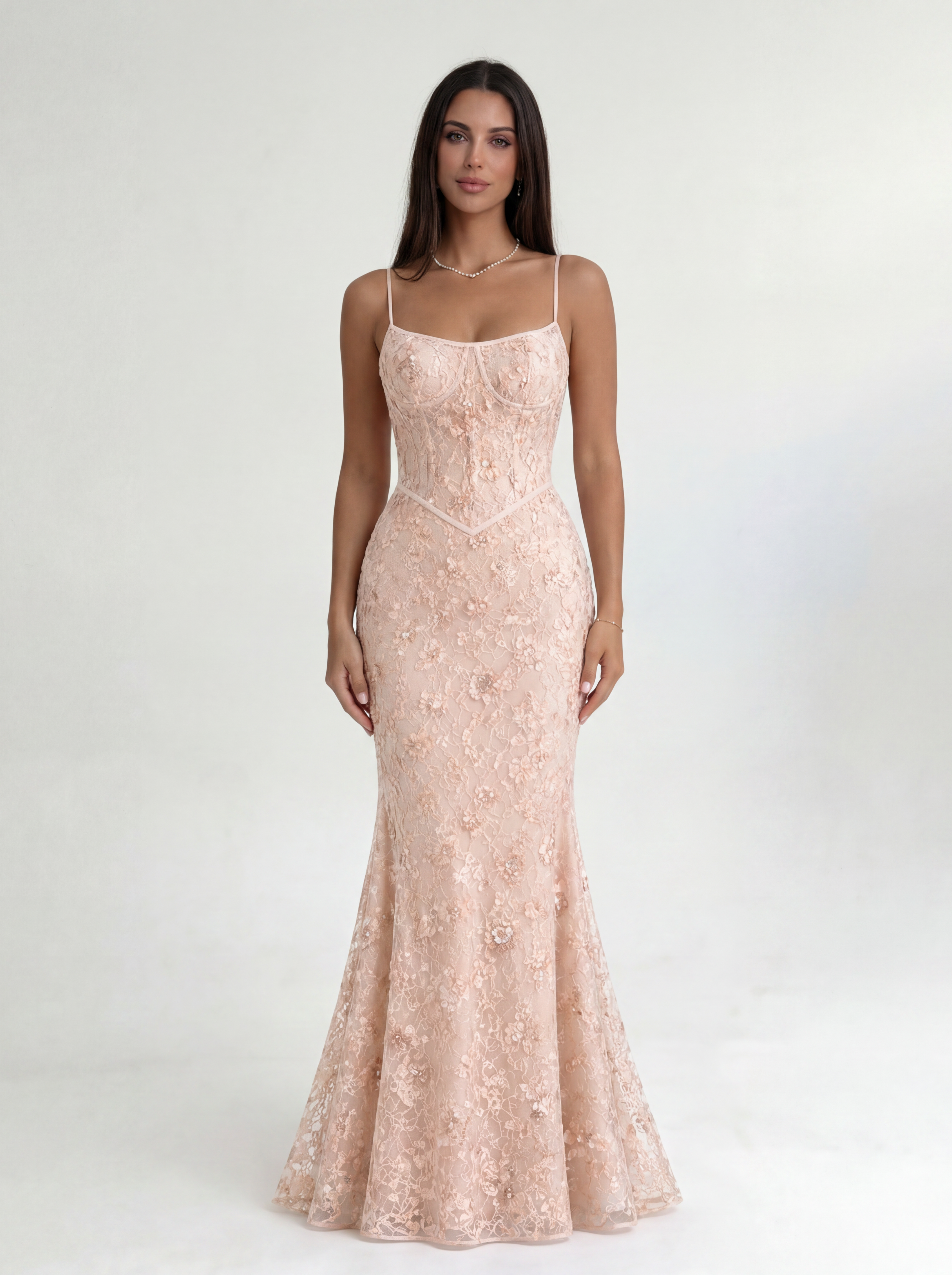 Baby Pink Noir Éclipse Gown