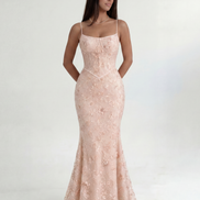 Baby Pink Noir Éclipse Gown