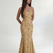 Gold Noir Éclipse Gown