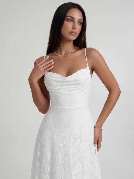 White Celestine Dress
