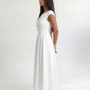 White Ivory Silhouette Dress