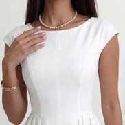 White Ivory Silhouette Dress