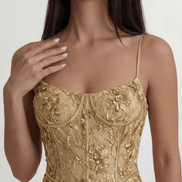 Gold Noir Éclipse Gown