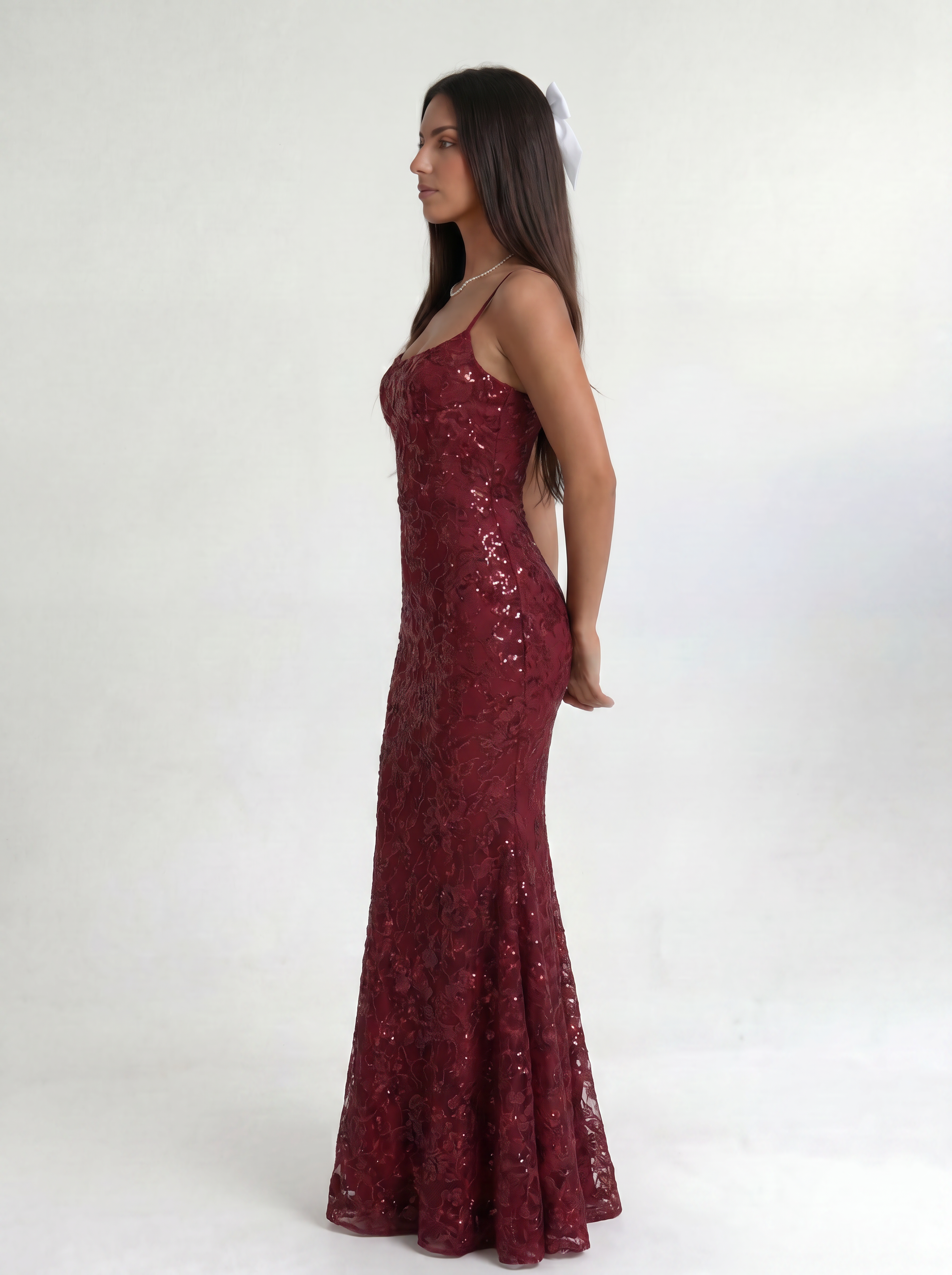 Red Noir Éclipse Gown