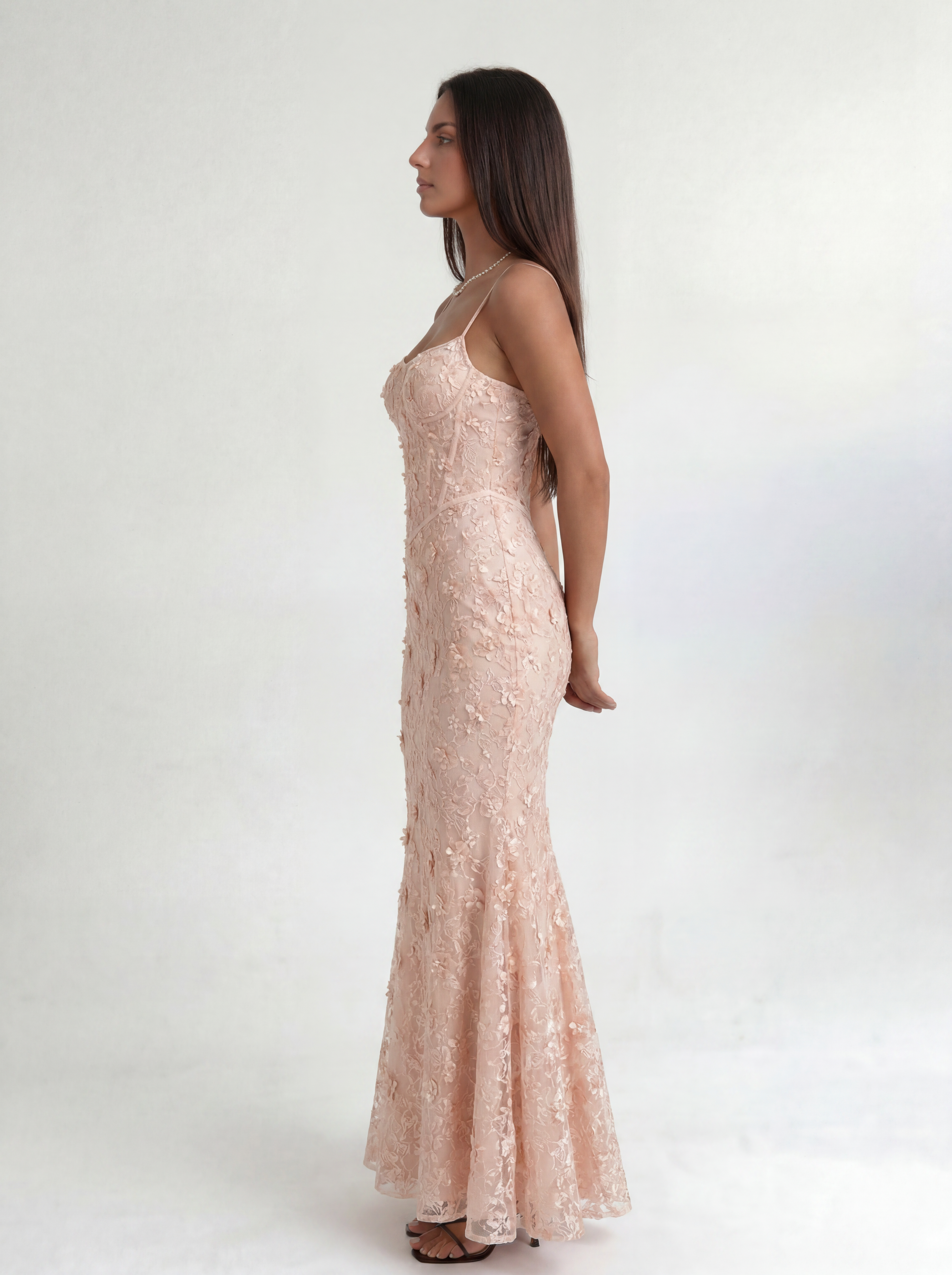 Baby Pink Noir Éclipse Gown