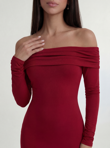 Red Roselle Dress