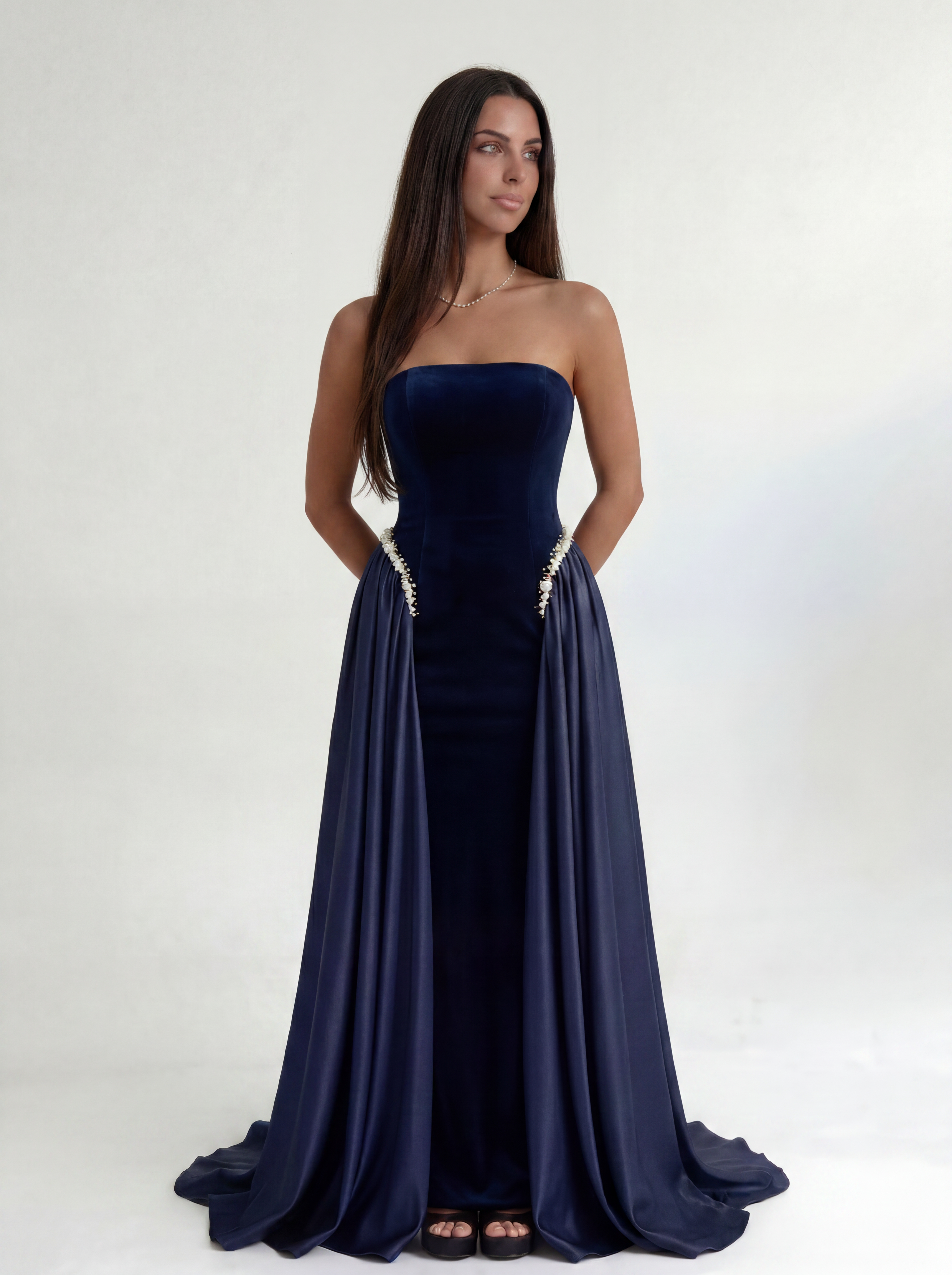 Cavelle Noire – Navy Blue Midnight Grace Gown