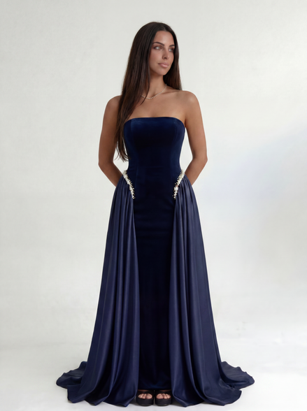 Navy Blue Midnight Grace Gown