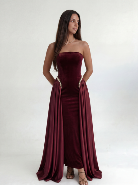 Burgundy Midnight Grace Gown