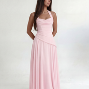 Pink Midi Drape Gown
