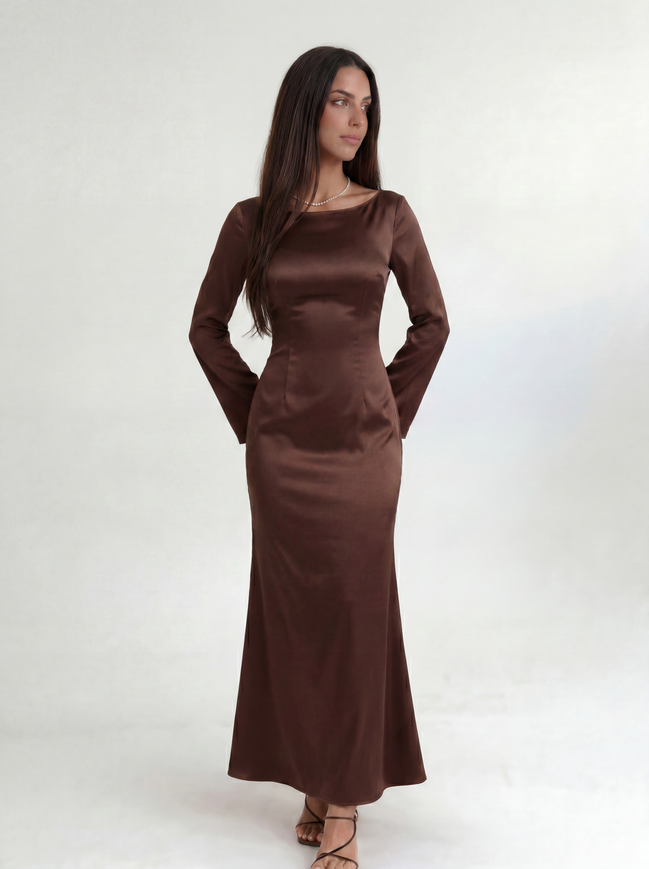 Brown Marcelline Dress