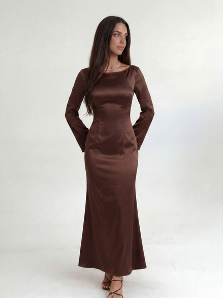 Brown Marcelline Dress