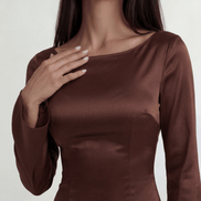 Brown Marcelline Dress