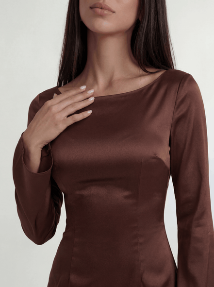 Brown Marcelline Dress