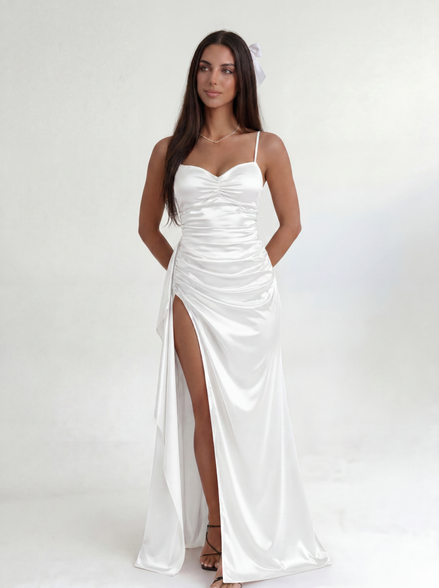 White Scarlet Siren Gown