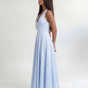 Azure Elara Halter Midi Dress