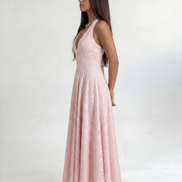 Pink Elara Halter Midi Dress
