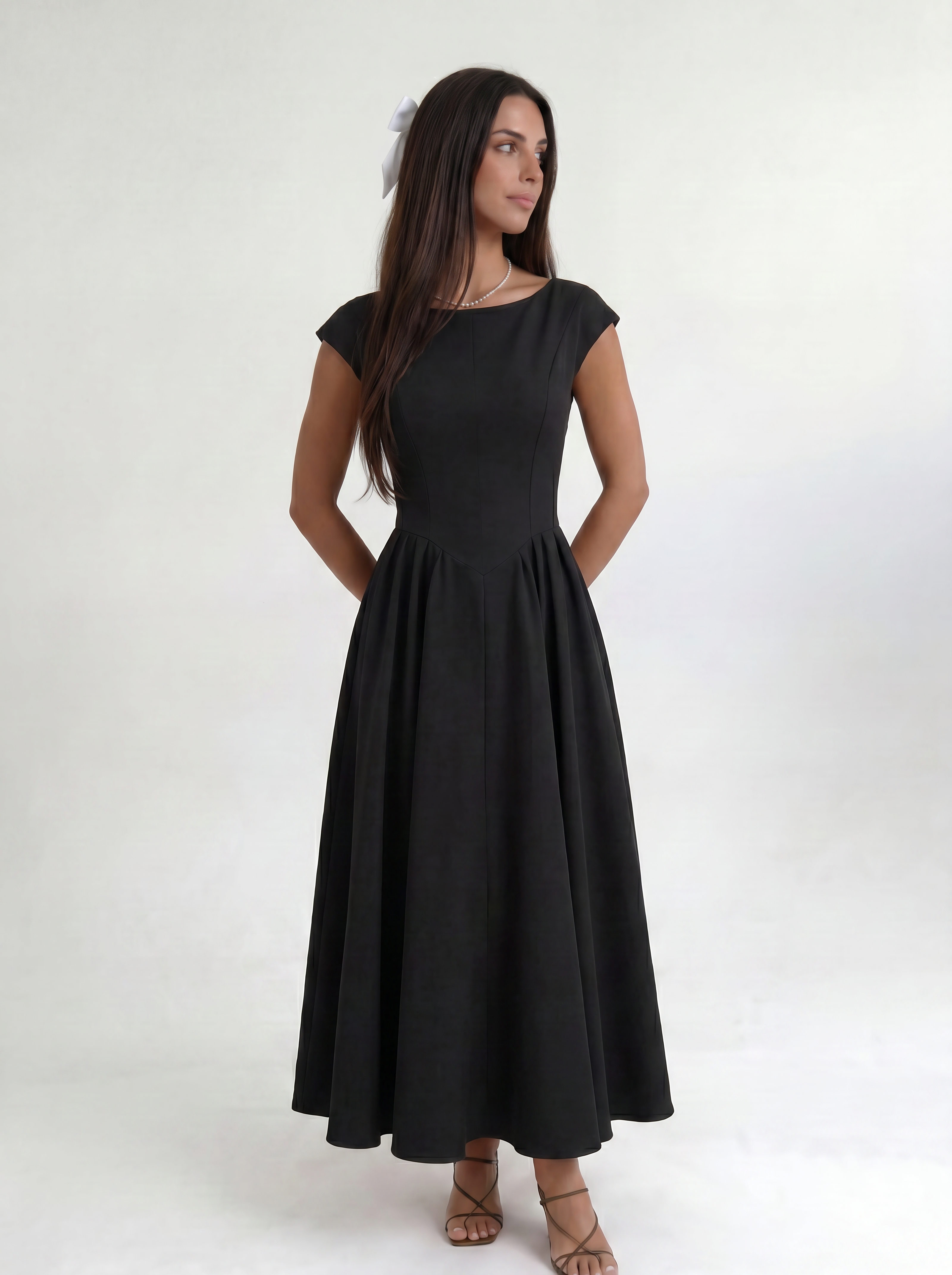Black Ivory Silhouette Dress