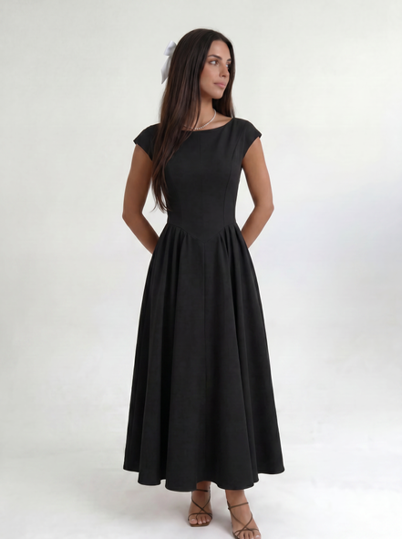 Black Ivory Silhouette Dress