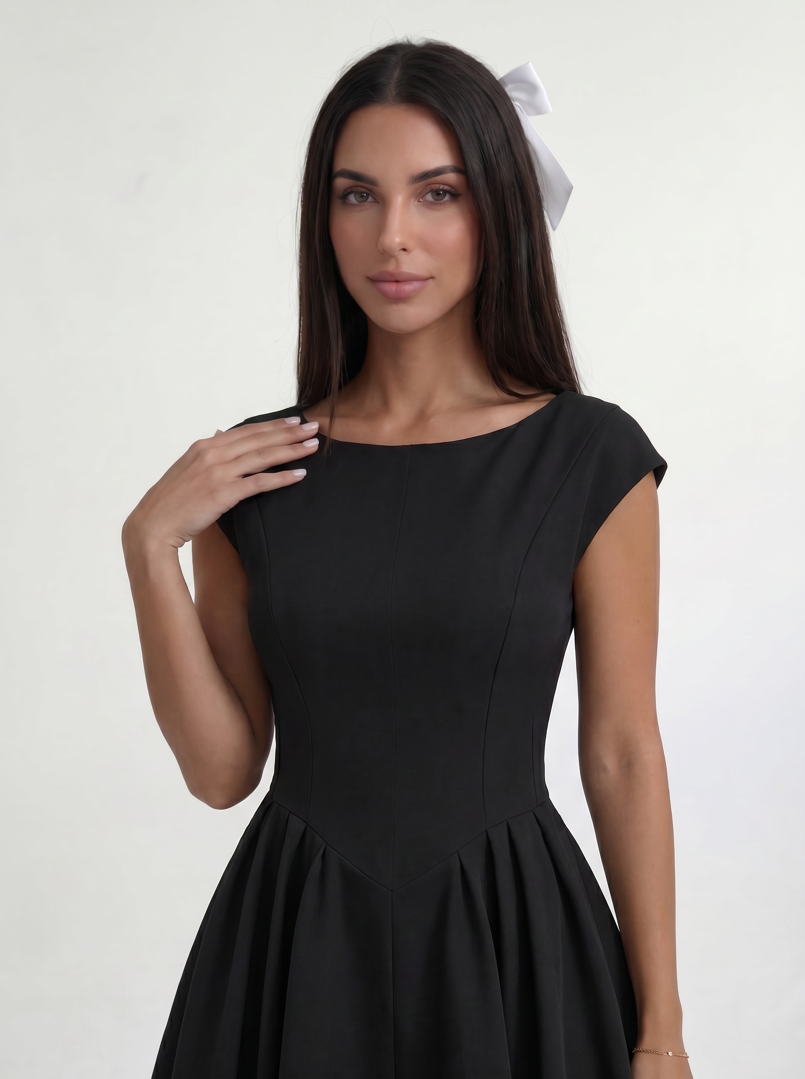 Black Ivory Silhouette Dress