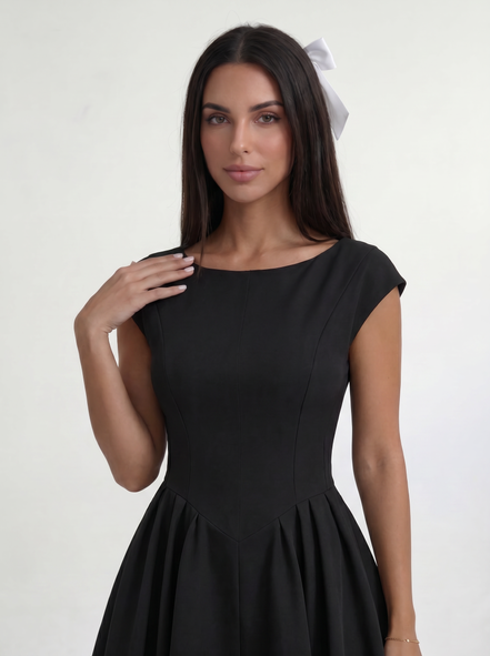 Black Ivory Silhouette Dress