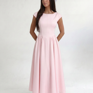 Pink Ivory Silhouette Dress