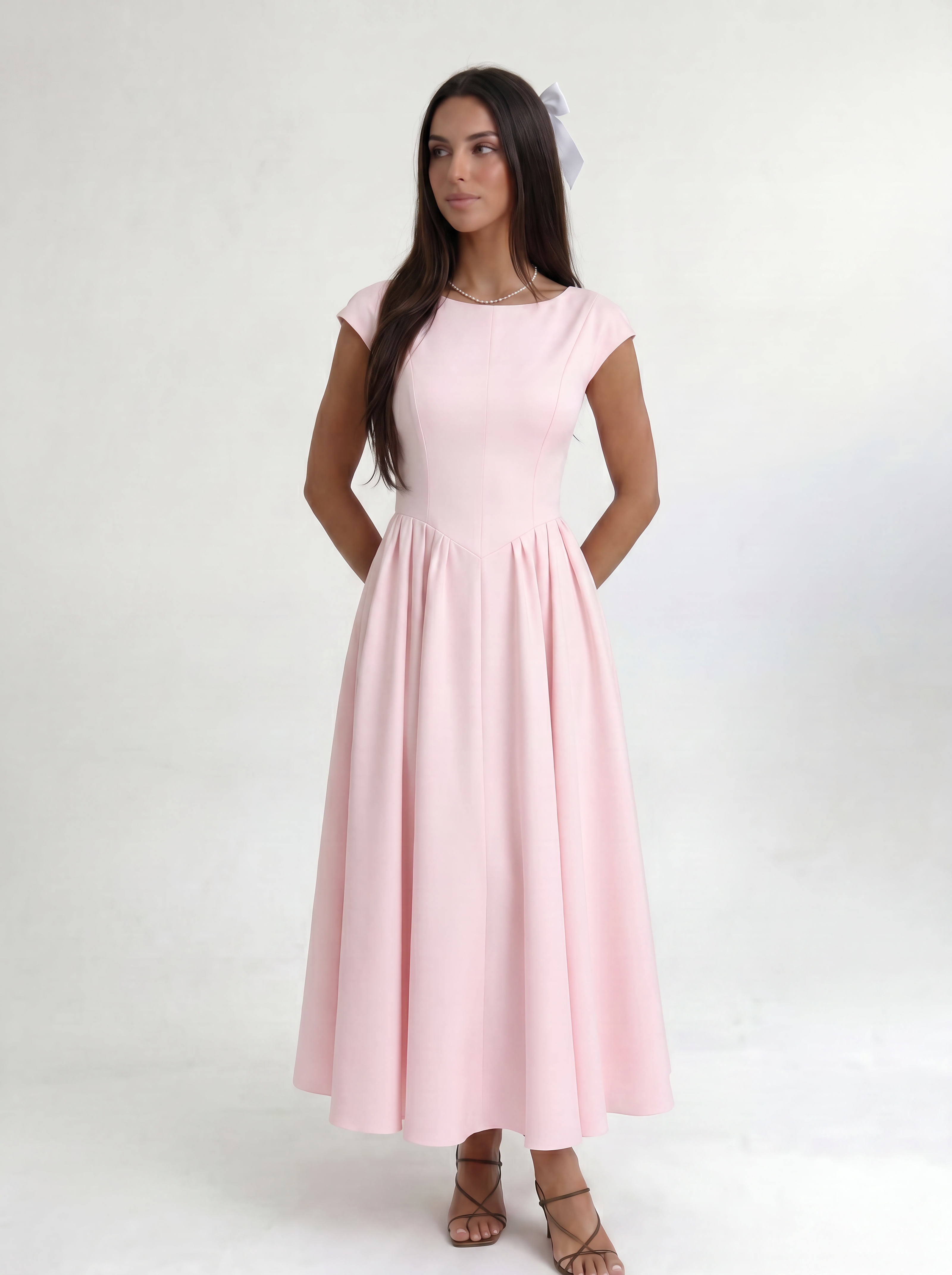 Pink Ivory Silhouette Dress