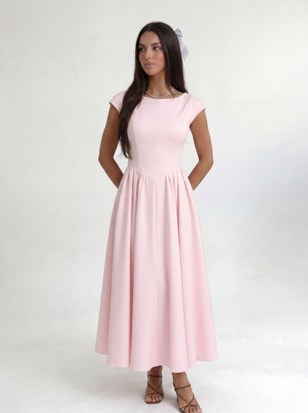 Pink Ivory Silhouette Dress