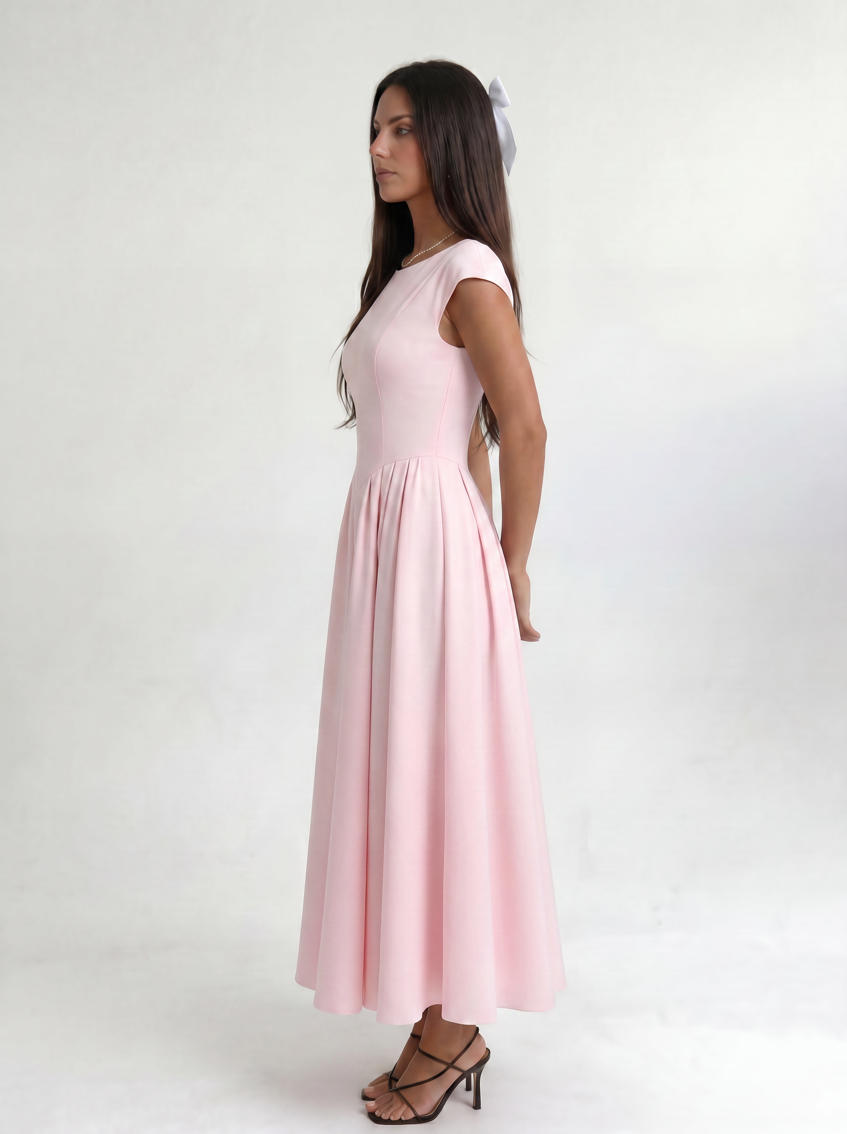 Pink Ivory Silhouette Dress