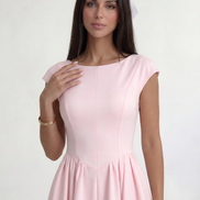Pink Ivory Silhouette Dress