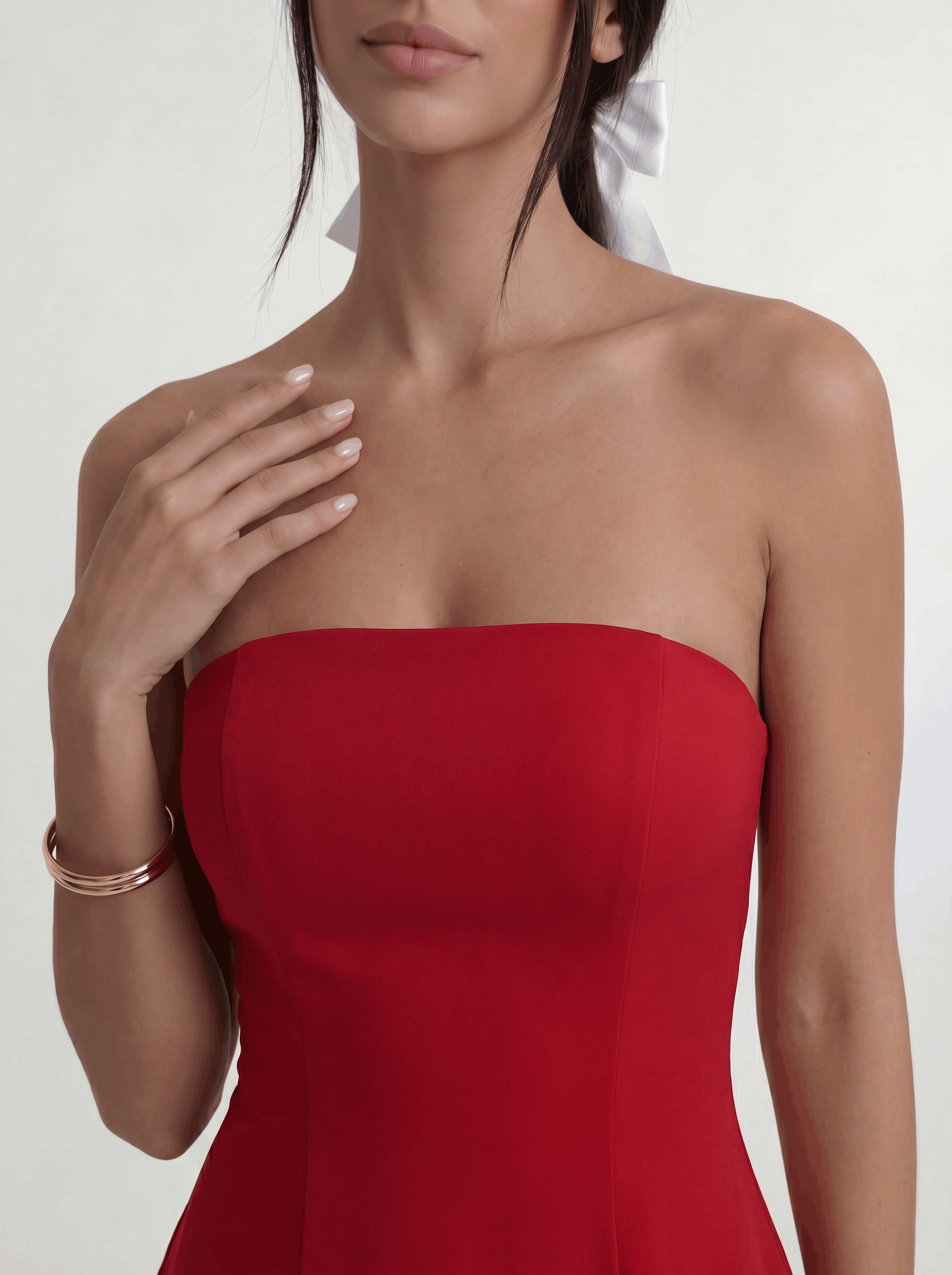 Cavelle Noire – Red Solenne Dress