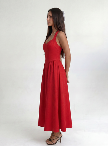 Red Solenne Dress