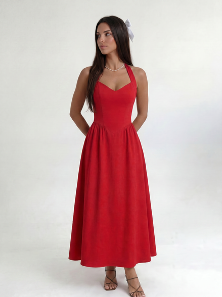 Red Solenne Dress